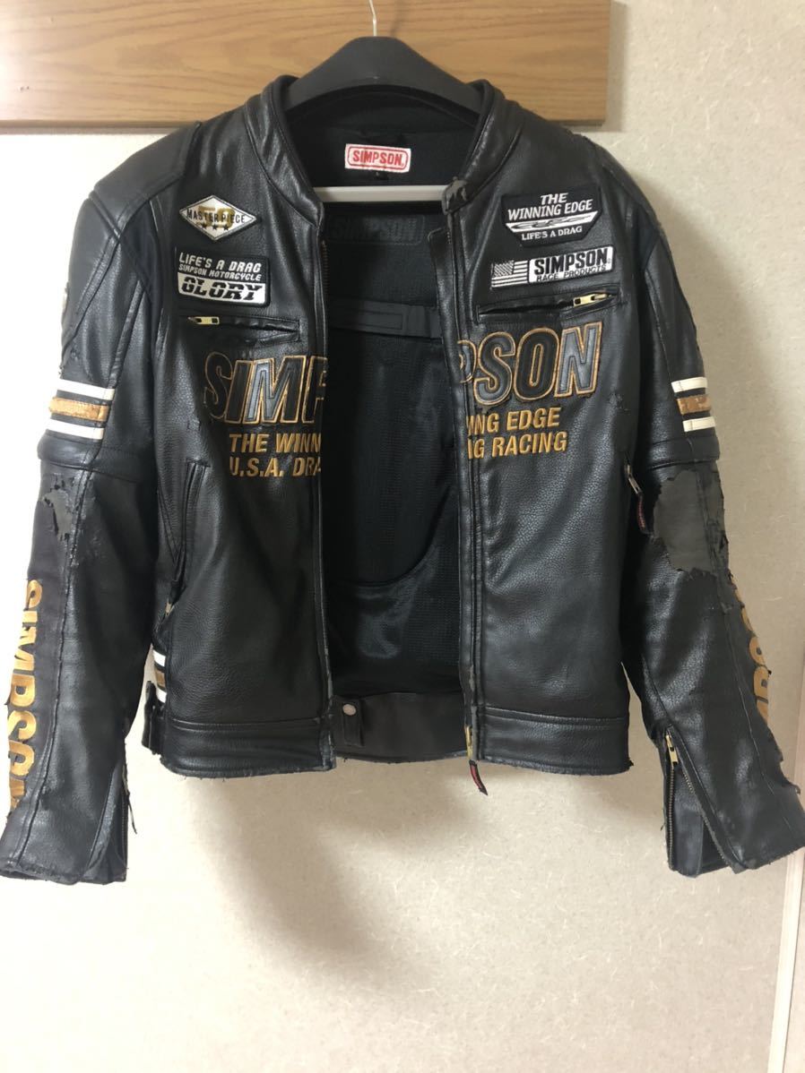 ライダースジャケット　シンプソン シンプソン SIMPSON ライダースジャケット 合皮 【公式通販】