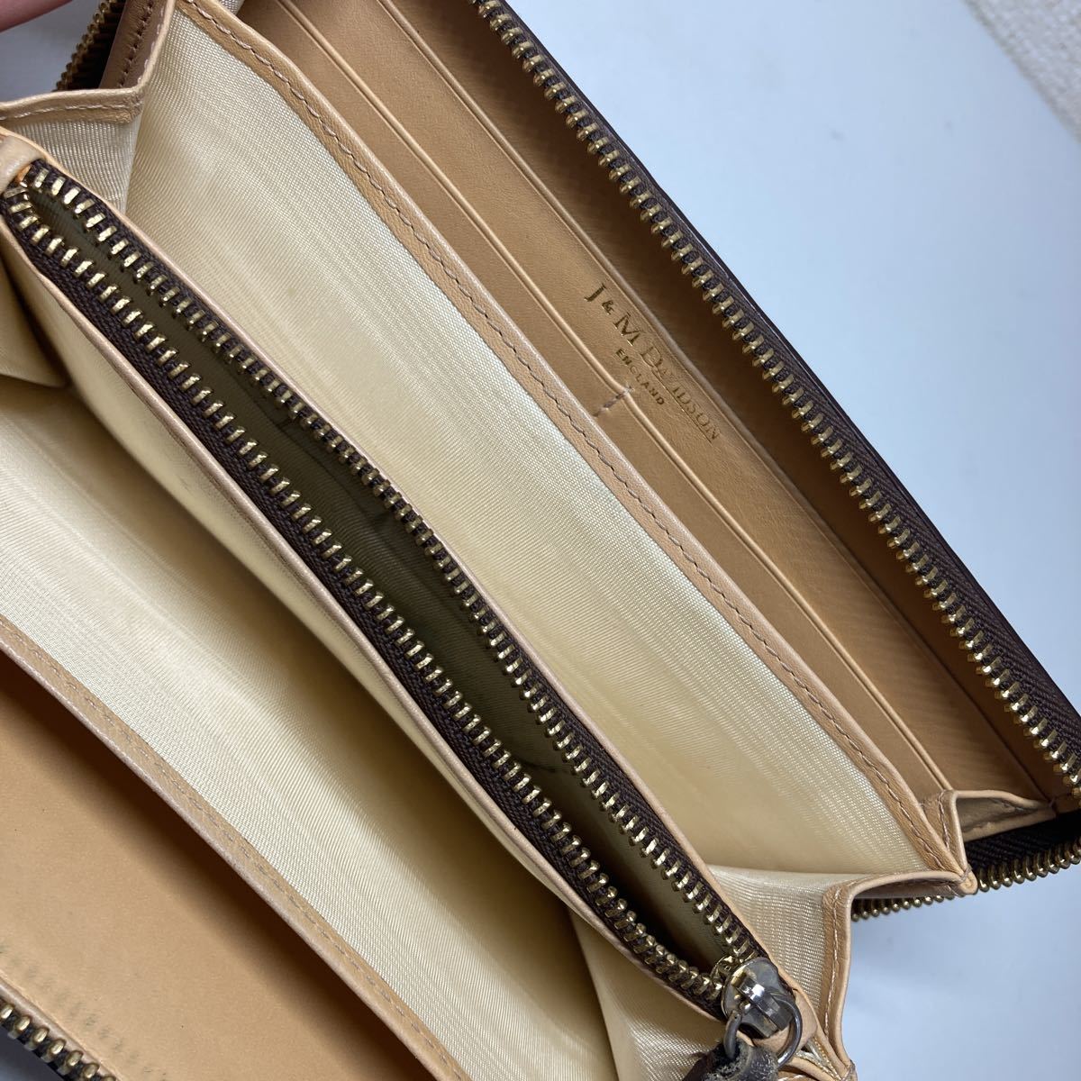 J&M DAVIDSON ジェイアンドエムデヴィッドソン クロコ型押し ラウンド