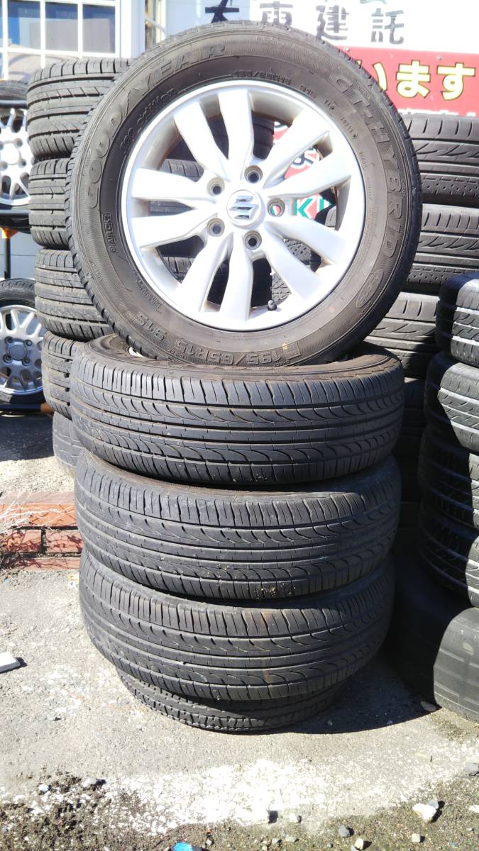 タイヤアルミホイールセット195/65 R15 91S スズキ純正 ランディ