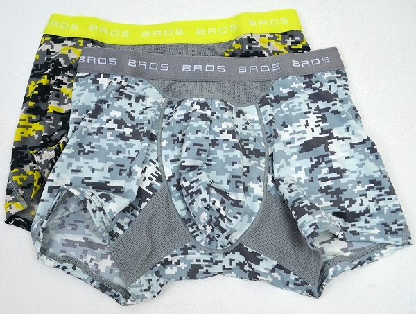 ★【BROS ブロス】フロントとバックの両面に「エアスルー機能」搭載 ボクサーパンツ GT3610 YEとGYのセット Mサイズ