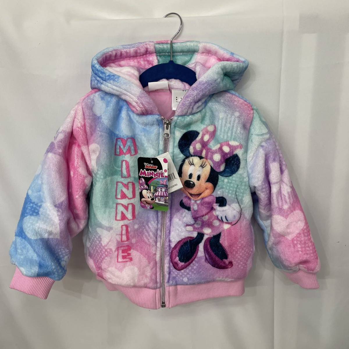 Disney ディズニー 女の子 ミニー フード付きパーカー ピンク レインボー 3t 100 95 104cm 売買されたオークション情報 Yahooの商品情報をアーカイブ公開 オークファン Aucfan Com