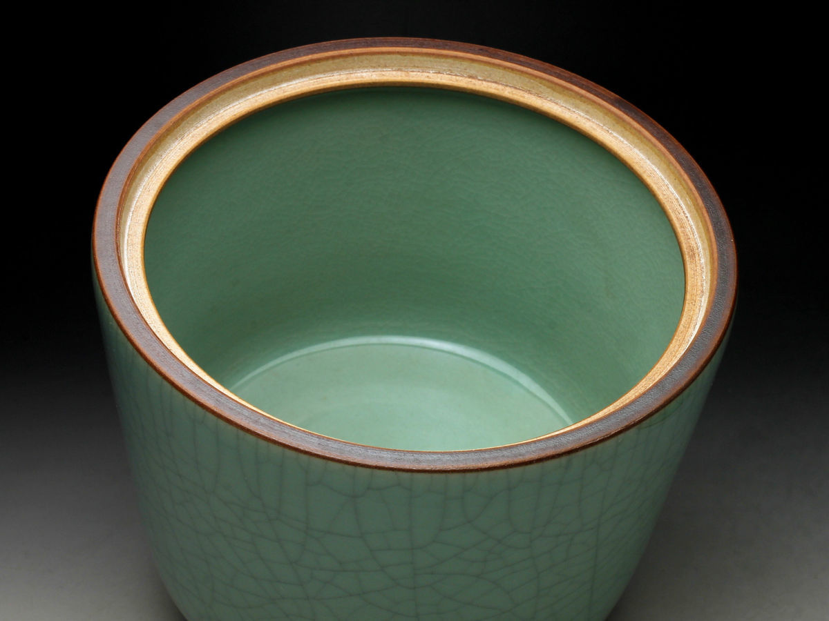 二代 手塚玉堂 青瓷 海老乃絵 茶碗 共箱 共布 栞 茶道具 抹茶碗 新品 二代 手塚玉堂 青瓷 海老乃絵 茶碗 共箱 共布 栞 茶道具 抹茶碗