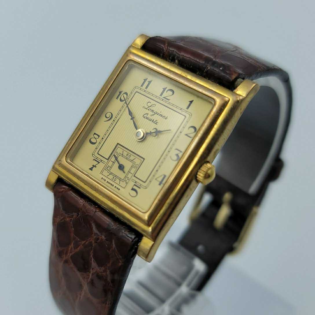 LONGINES スクエア腕時計 LONGINES（ロンジン） 14金無垢の輝き 【ロンジン スクエア カレ