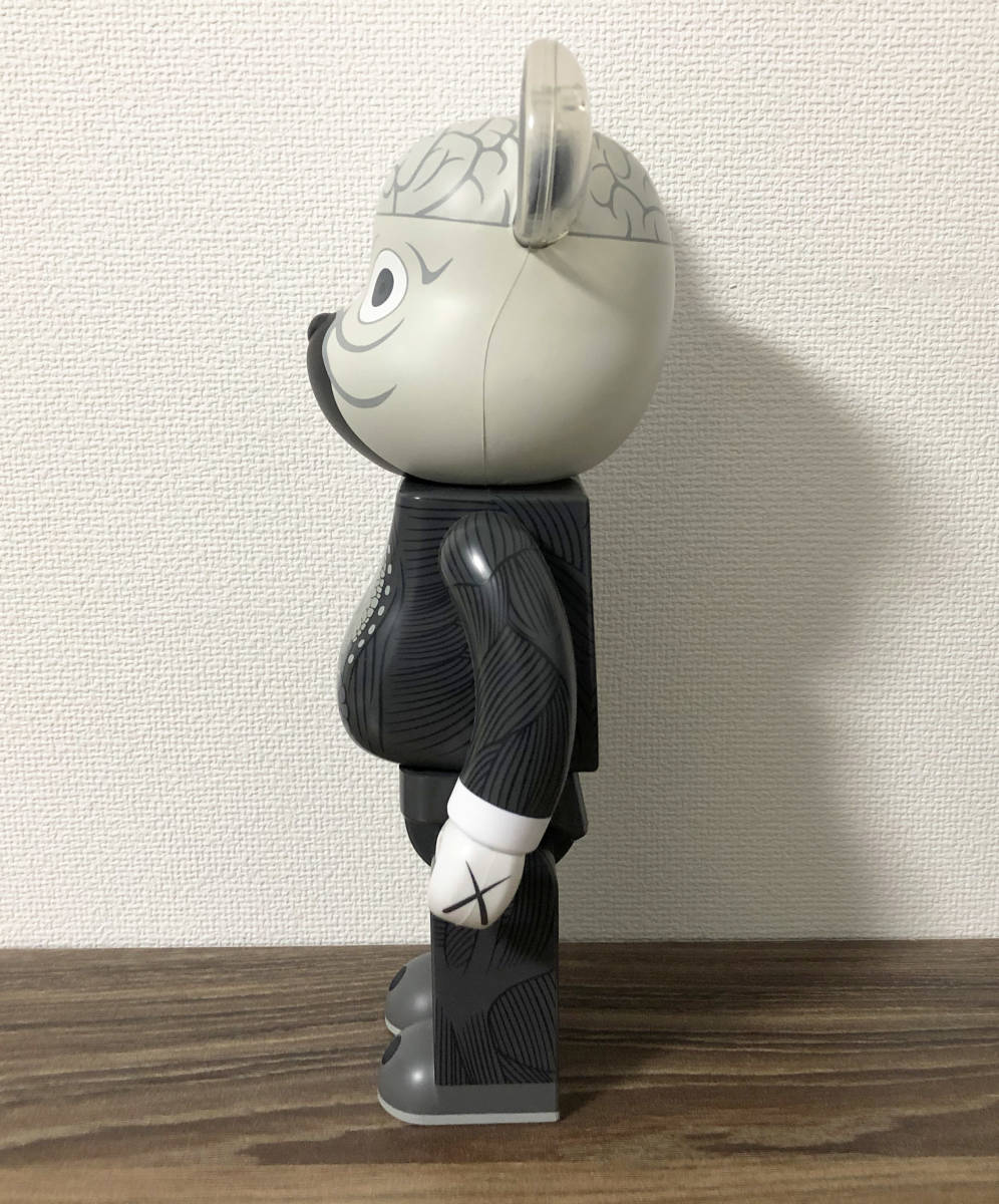 ベアブリック KAWS COMPANION 人体模型 グレー 400%　 Original Fake カウズ オリジナルフェイク BE@RBRICK_3