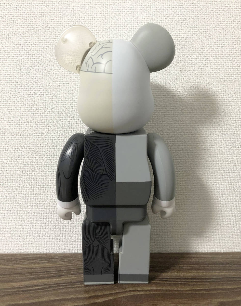 ベアブリック KAWS COMPANION 人体模型 グレー 400%　 Original Fake カウズ オリジナルフェイク BE@RBRICK_5
