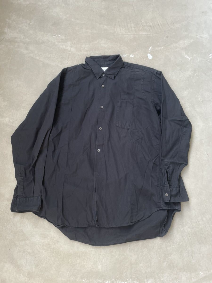 COMME des GARCONS HOMME パッチワーク長袖シャツ　黒　美品 des COMME GARCONS パッチワークシャツ コムデギャルソン パッチワーク