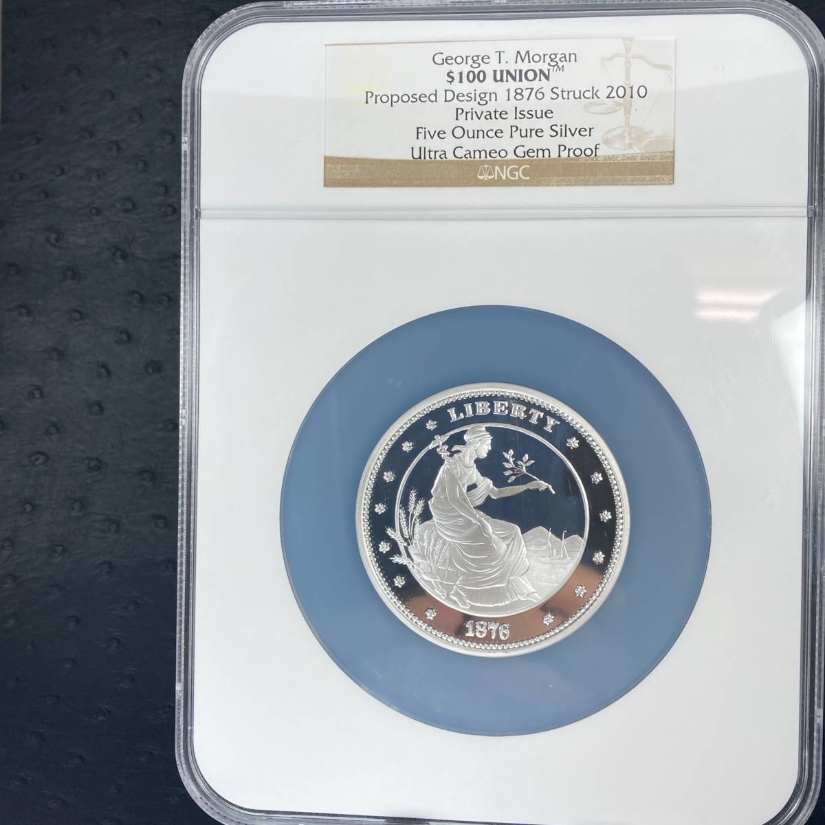 5oz 大型銀貨 1876年 2010年 アメリカ ジョージ T モルガン 100ドル