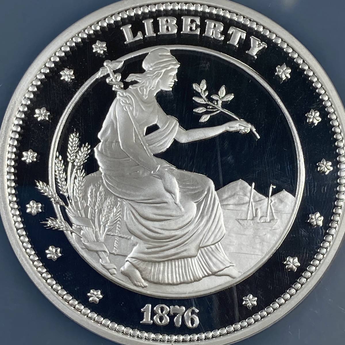 巨大銀貨　2008年 米国 ジョージ・T・モルガン銀貨　　1.5オンス 5oz 大型銀貨 1876年 2010年 アメリカ ジョージ T モルガン 100ドル
