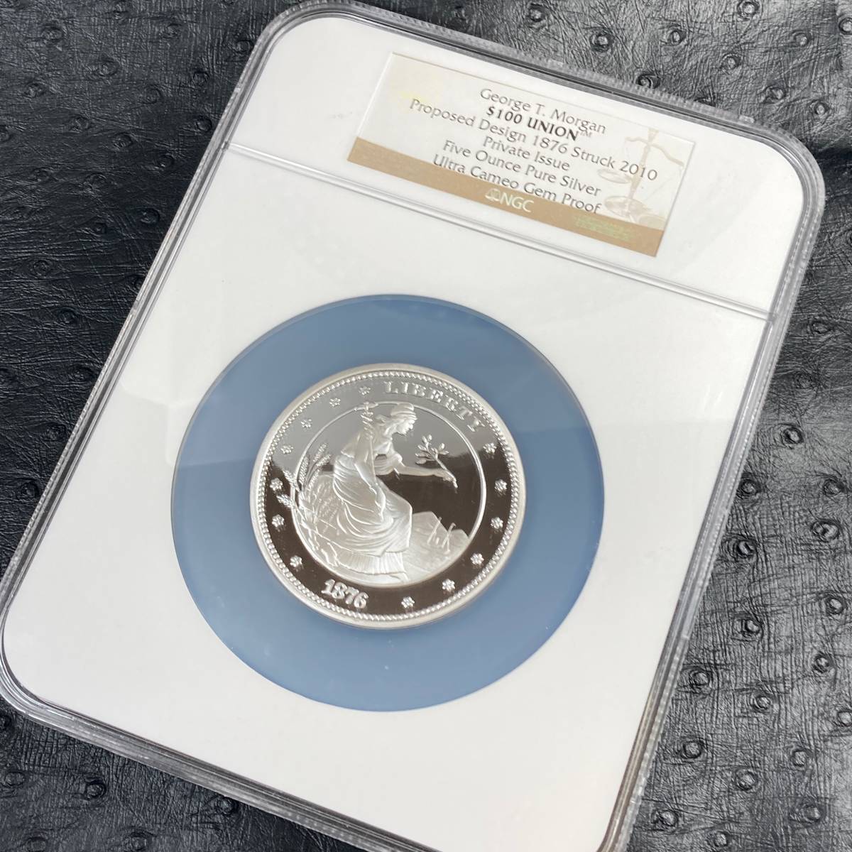 5oz 大型銀貨 1876年 2010年 アメリカ ジョージ T モルガン 100ドル