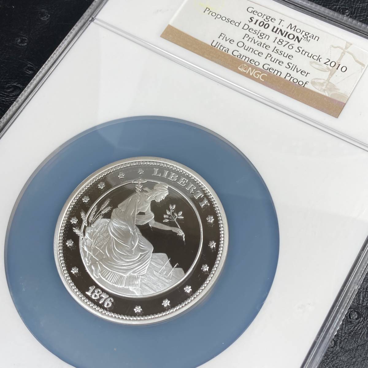 5oz 大型銀貨 1876年 2010年 アメリカ ジョージ T モルガン 100ドル