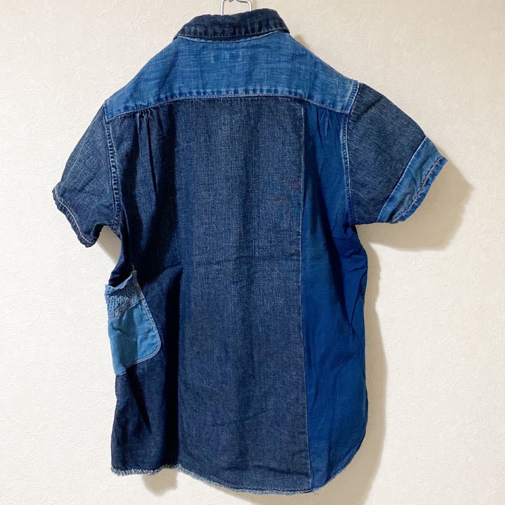 KAPITAL KOUNTRY IDG ヴィンテージ加工 パッチワーク ロンT KAPITAL KOUNTRY IDG パッチワーク カトマンズシャツ キャピタル