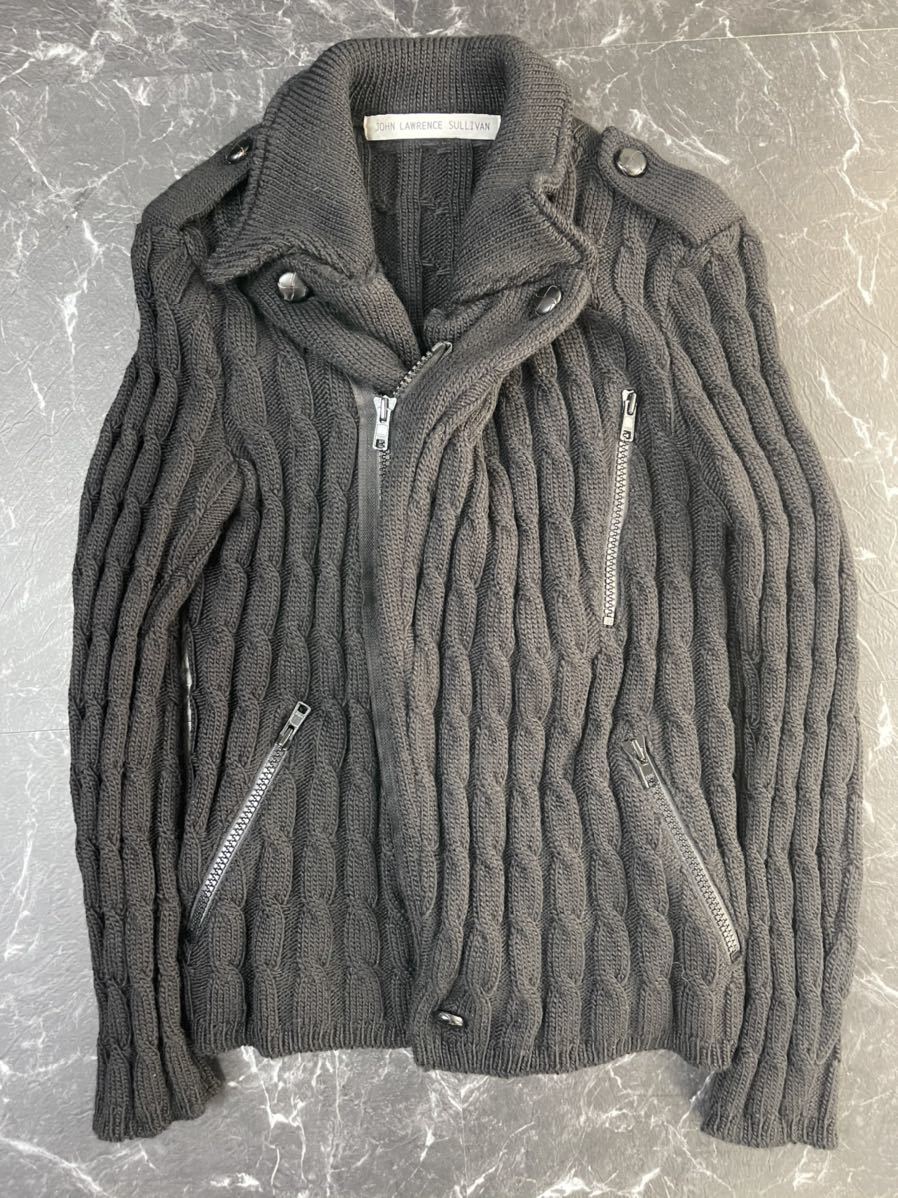 JOHN LAWRENCE SULLIVAN ウール ニット ライダース 36(Mサイズ)｜売買 