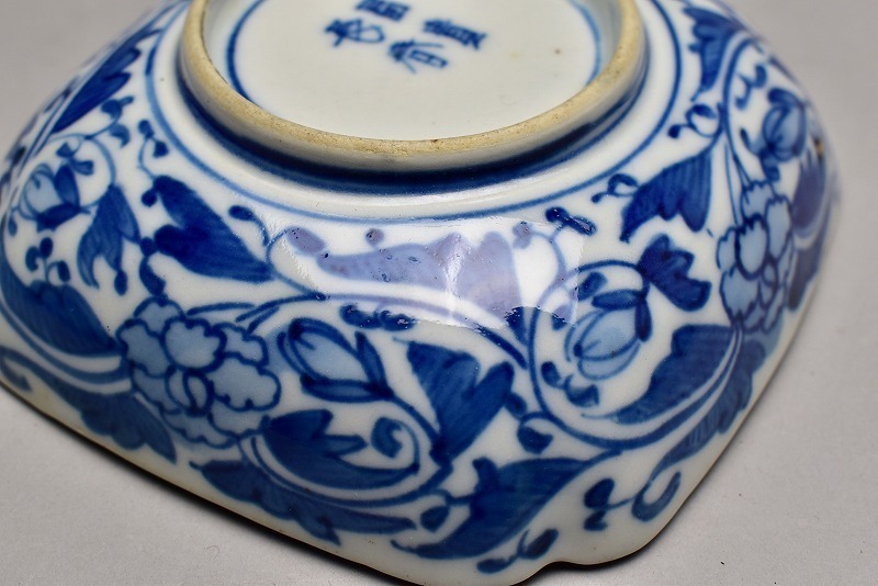 古伊万里 染付 色絵 | BASE 向付 花唐草松竹梅文 (有)新原美術