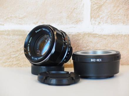 Super Takumar 55mm F1.8 & ソニーEマウント変換アダプタ Pentax Super Takumar 55mm F1.8 マウントアダプター セット ( M42