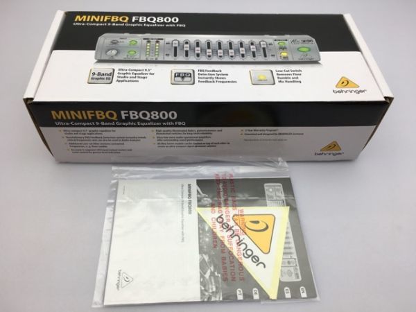 Behringer FBQ800 超コンパクト 9バンドグラフィック-graphic