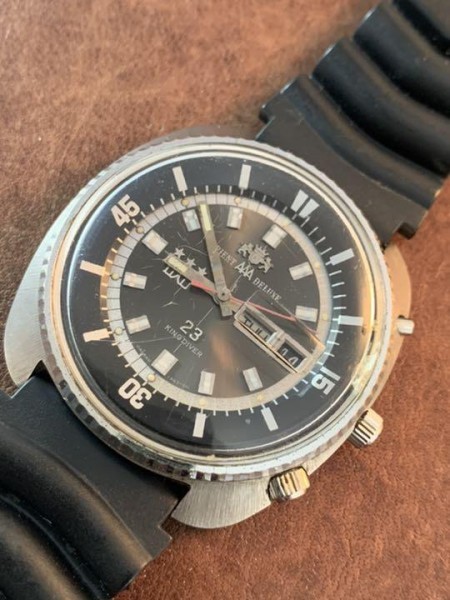 オリエントAAAデラックス キングダイバー 23石 自動巻手巻き付き 