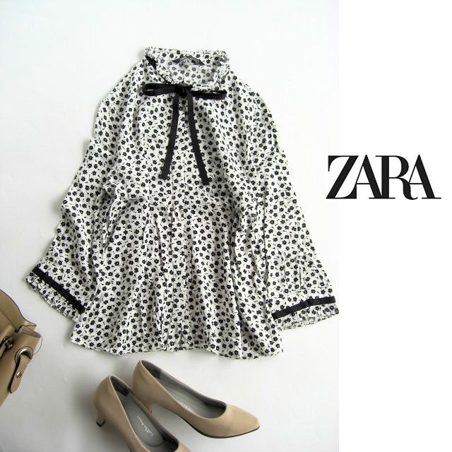 人気の お取置き未使用ザラzaraシルク調ティアード花柄ブラウス ピンク アメリ イエナ シャツ ブラウス 長袖 七分 Albinofoundation Org