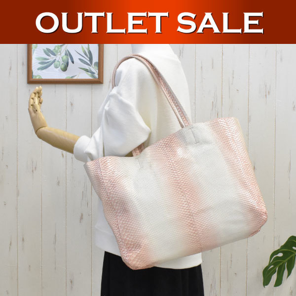 ☆訳あり品☆パイソン本革 ピンク ハンドバッグ トートバッグ バッグ  