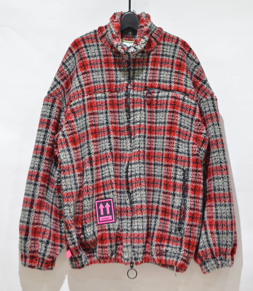 国内正規 19aw OFF-WHITE オフホワイト チェック フリース ボア