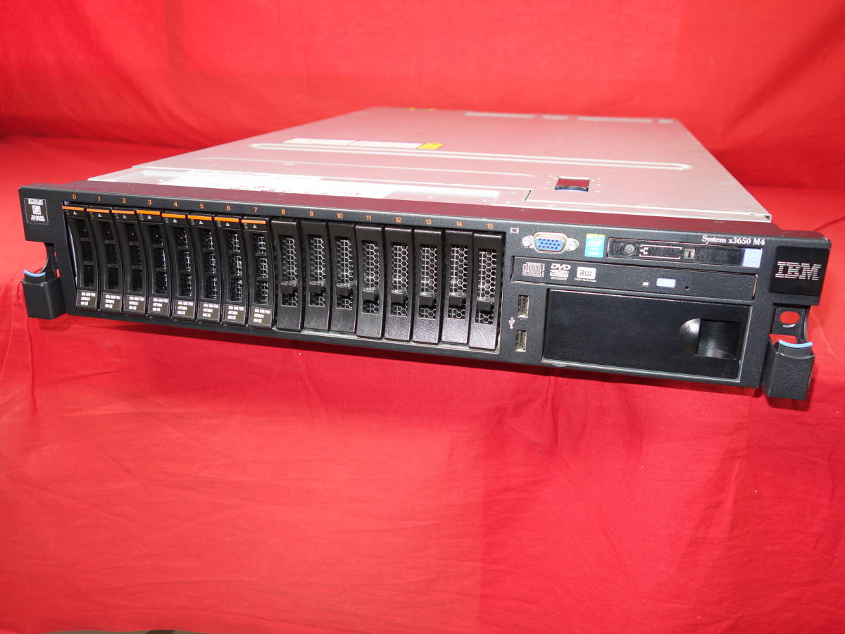IBM　System X3650 M4　【Xeon E5-2603V2 x2CPU】 メモリ16GB/HDDなし 【BIOS確認済】 OSなし ラックマウントサーバ　中古 【7日間保証】