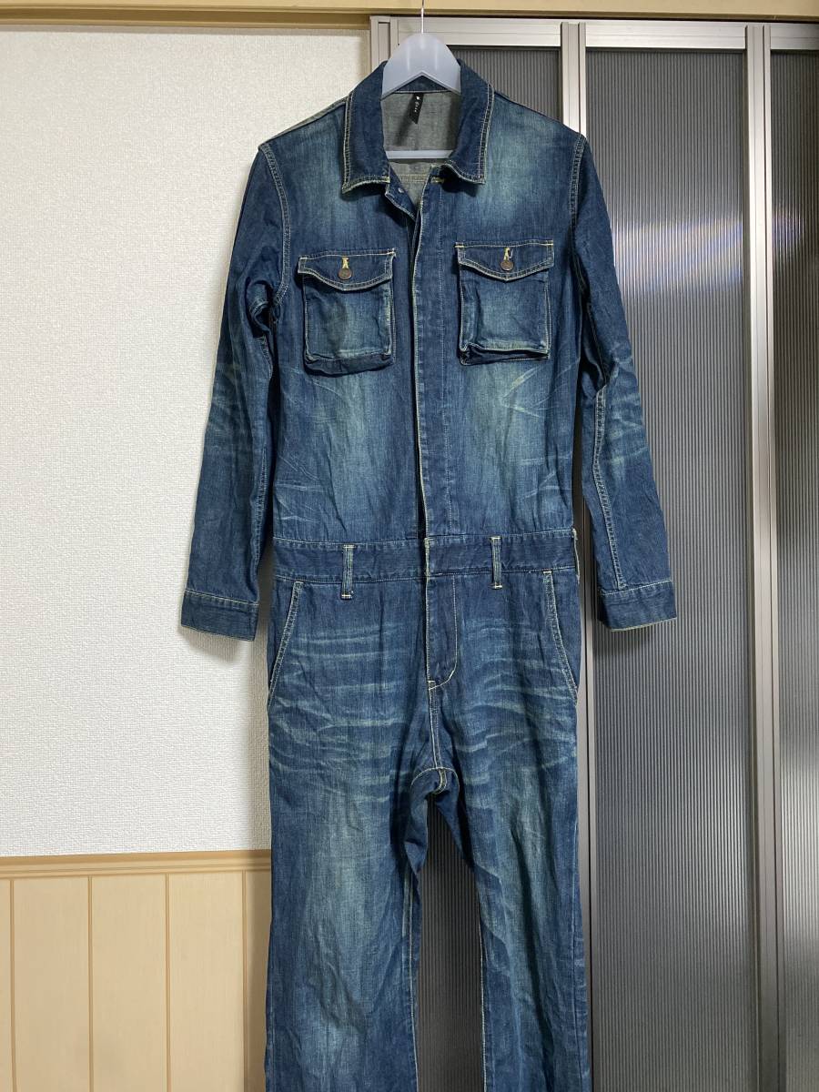 グラム ダメージ加工 デニムオールインワン つなぎ マリア 刺繍
