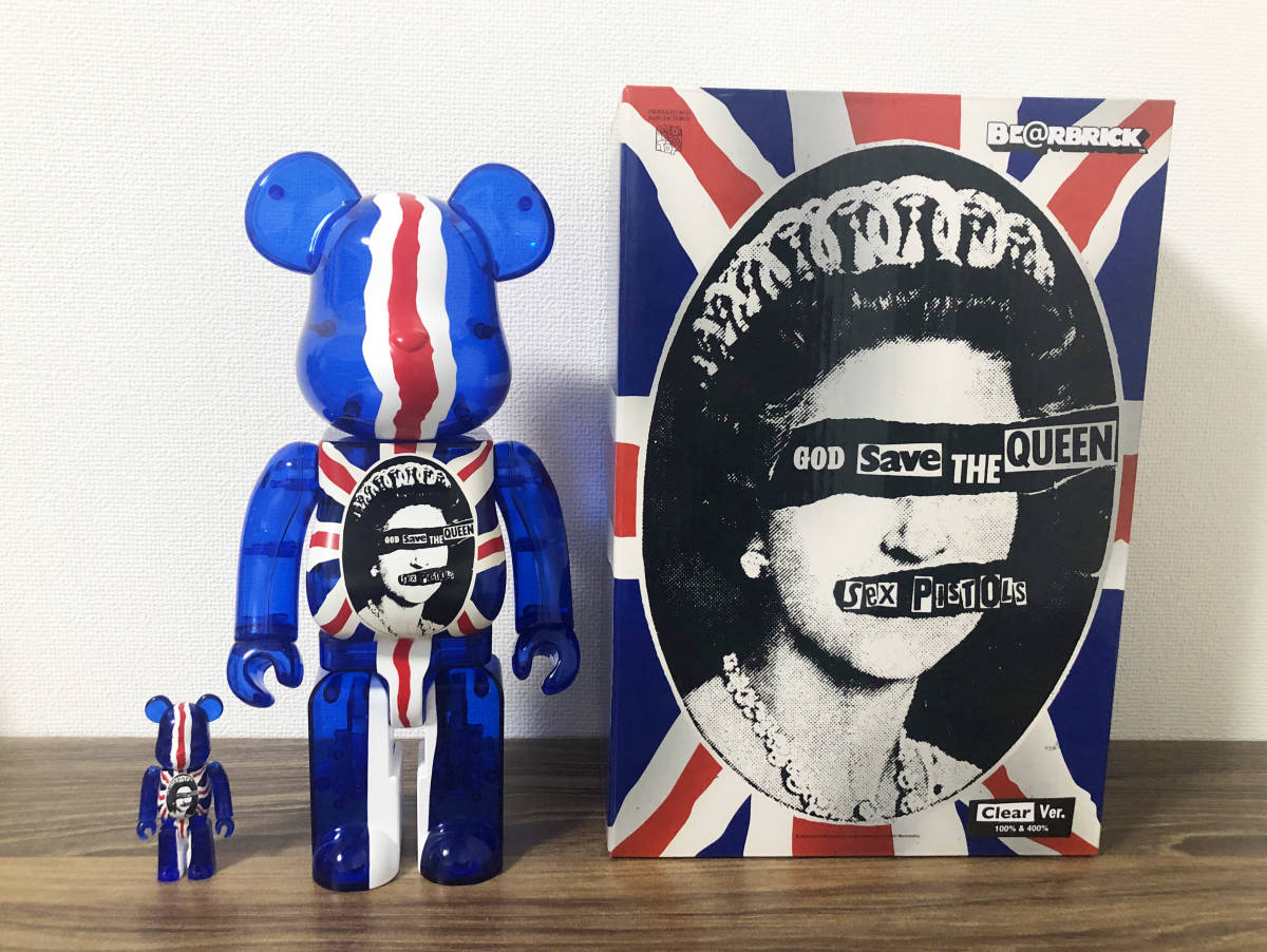 400% BE@RBRICK Sex SEX - PISTOLS Pistols ベアブリック Clear God 