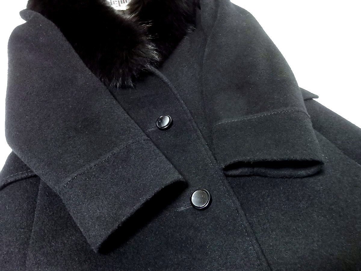 LAPINE dejac ラピーヌ デジャック 】フォックスの付け襟付き・ラマ混 