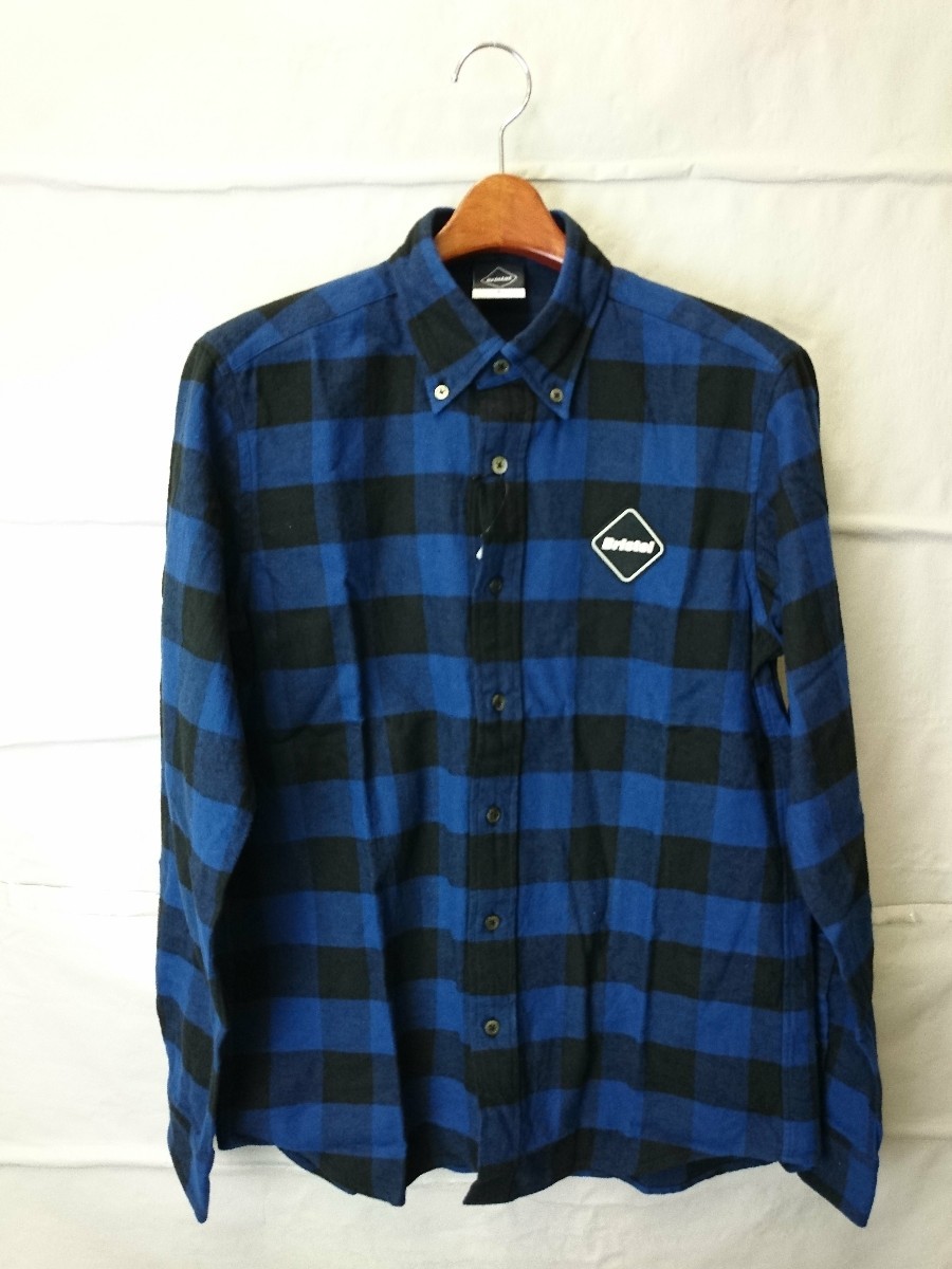 F.C.R.B.(F.C.Real Bristol)◇長袖シャツ/S/コットン/BLU/チェック