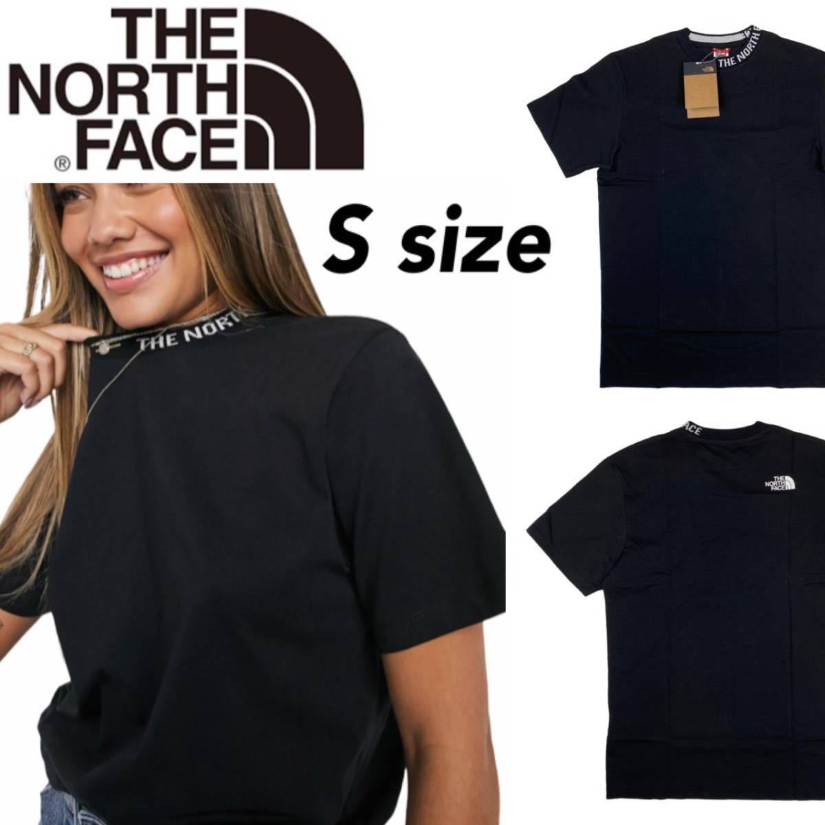 ノースフェイス Tシャツ 半袖 首元ロゴ レディース NF0A491Q タートルネック ブラック Sサイズ THE NORTH FACE W ZUMU TEE 新品 