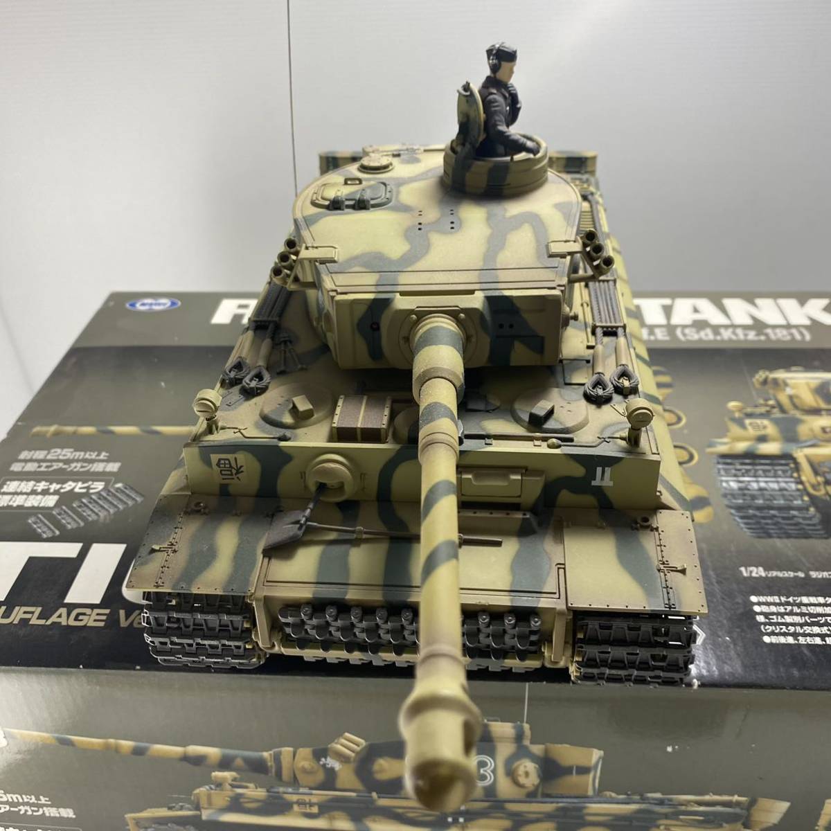 美品　東京マルイ RCバトルタンク Tiger I 迷彩 TIGER Ⅰ Camouflage early type TOKYO MARUI 1/24 RC バトルタンク