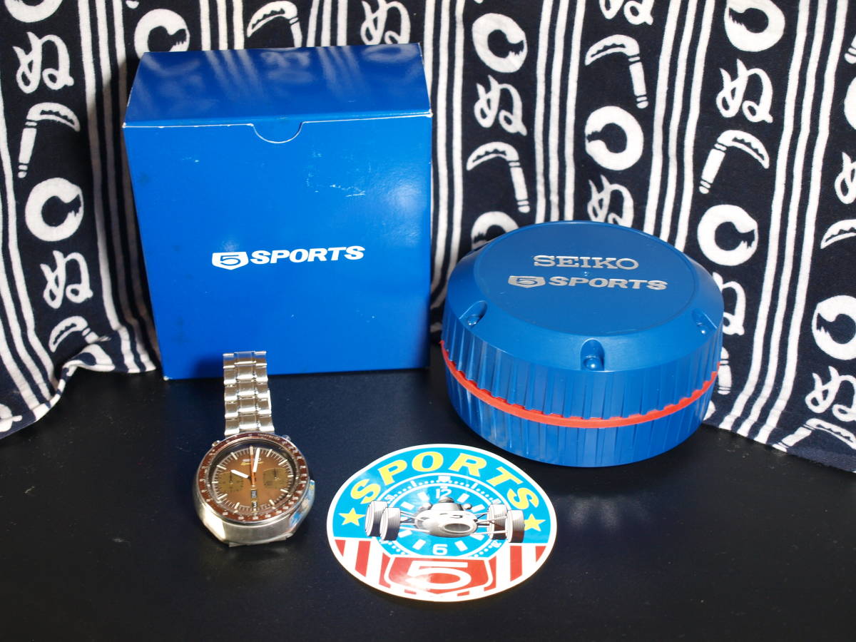 セイコースピードタイマー 1975年製造 茶馬 クロノグラフ 限定箱付き 