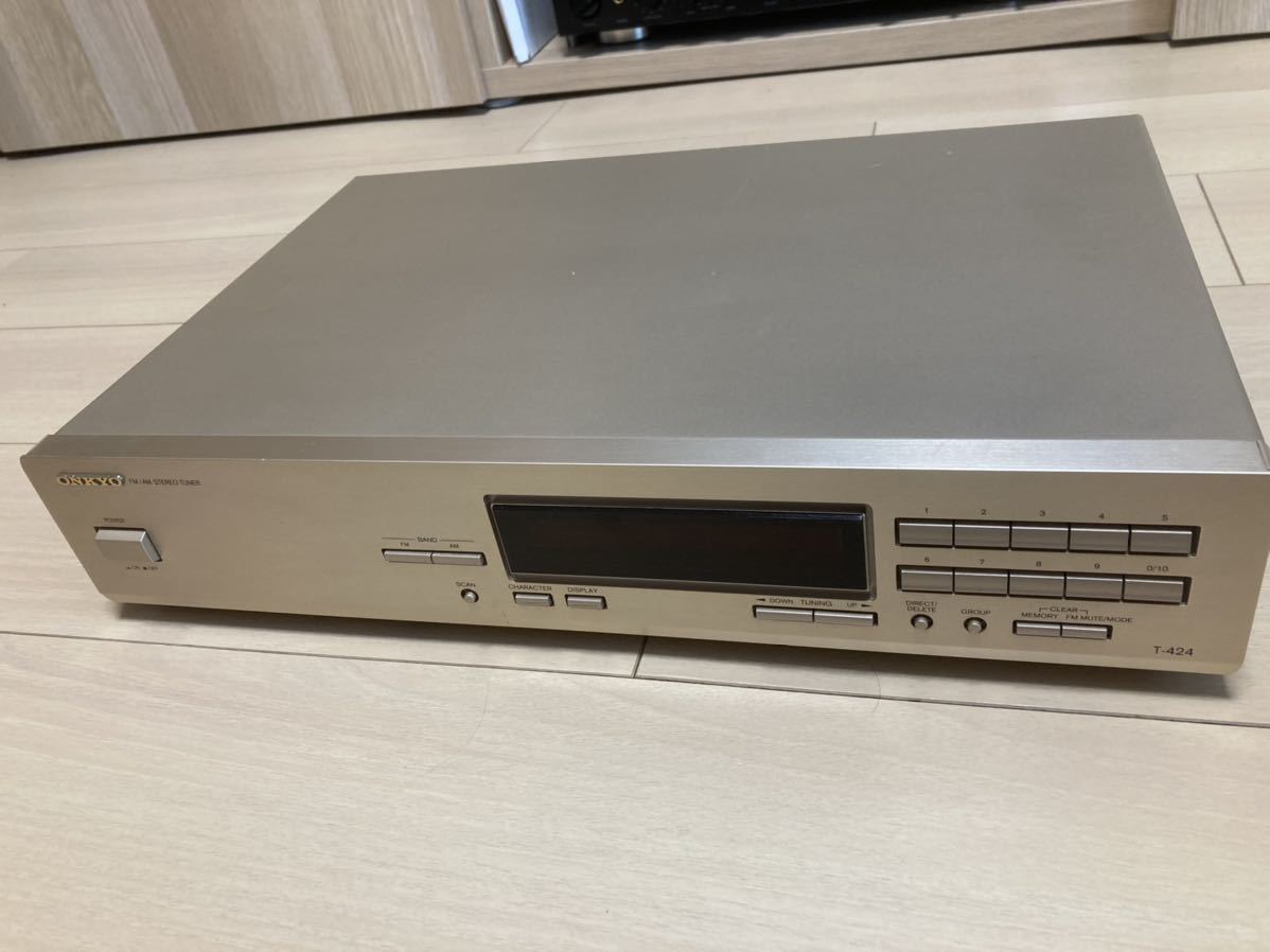 ONKYO　オンキヨー　T-424　FM/AMチューナー ONKYO T-424 FM/AM チューナー 受信確認済