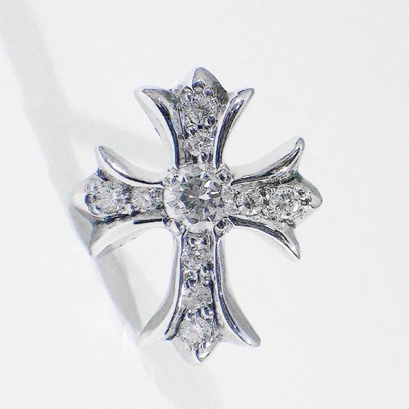 クロムハーツ No2 CHプラス ダイヤモンド 濃い ピアス インボイス原本 