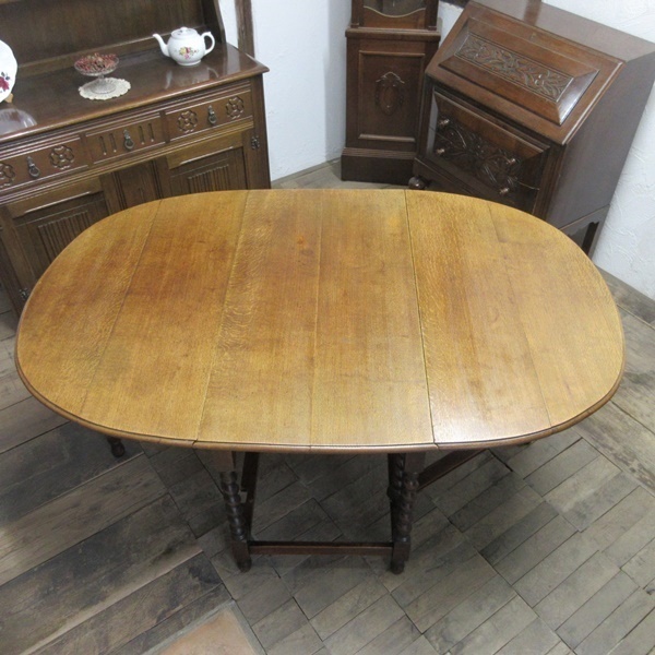 イギリス アンティーク 家具 ダイニングテーブル バタフライ イギリス