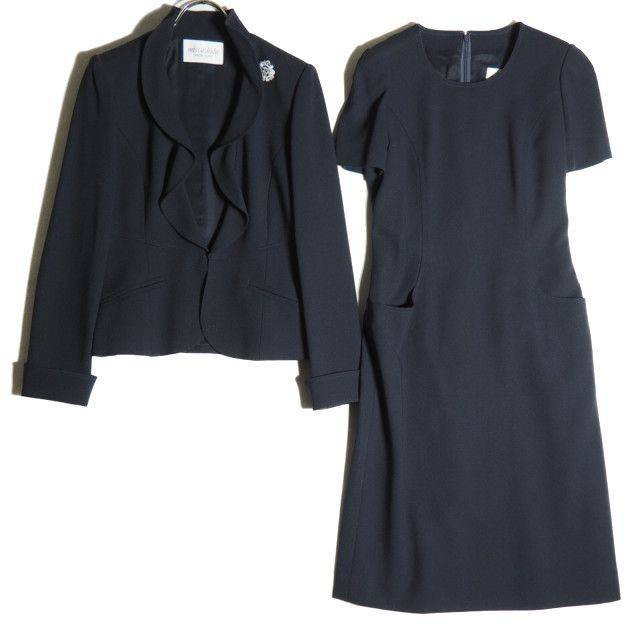 J0444H2 ▽miss ashida ミスアシダ▽ ブローチ付き ウール ジャケット  