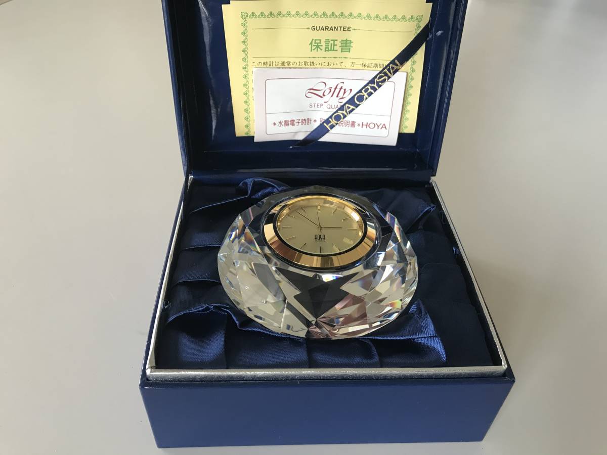 ☆日本美術時計株式会社 四面硝子置き時計 振り子＋ゼンマイ鍵付