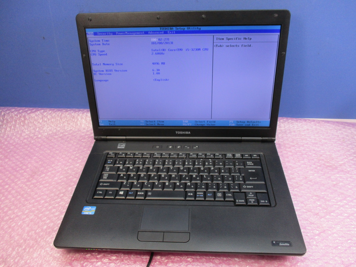 Toshiba Dynabook Satellite B552⁄F Corei5 3320M 2.6GHz HDD 500GB