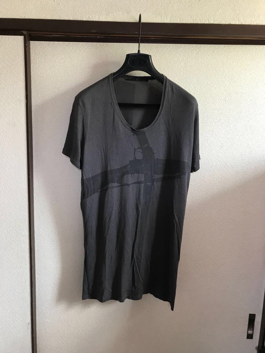 良品】【送料最安360円】 JULIUS ユリウス クロスプリントTシャツ