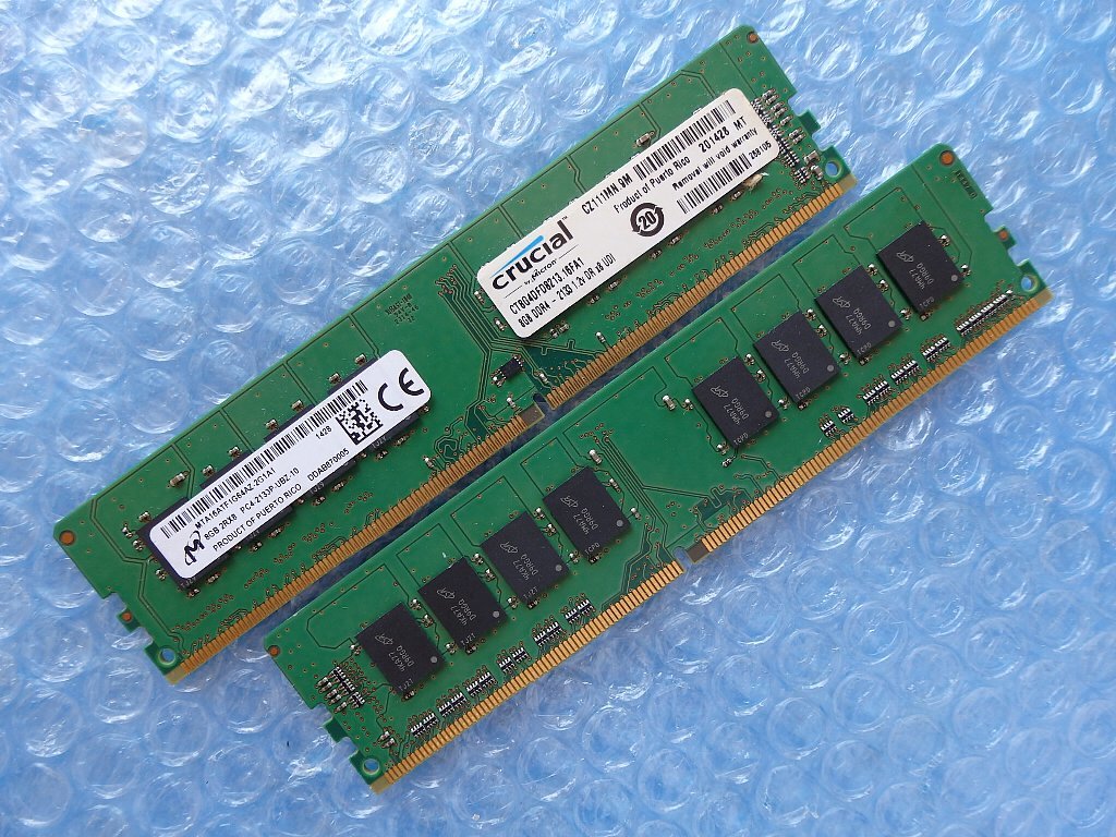 MicronTec/DDR4-2133/8Gb×2枚組＝16Gb/動作品/No4 【公式通販】