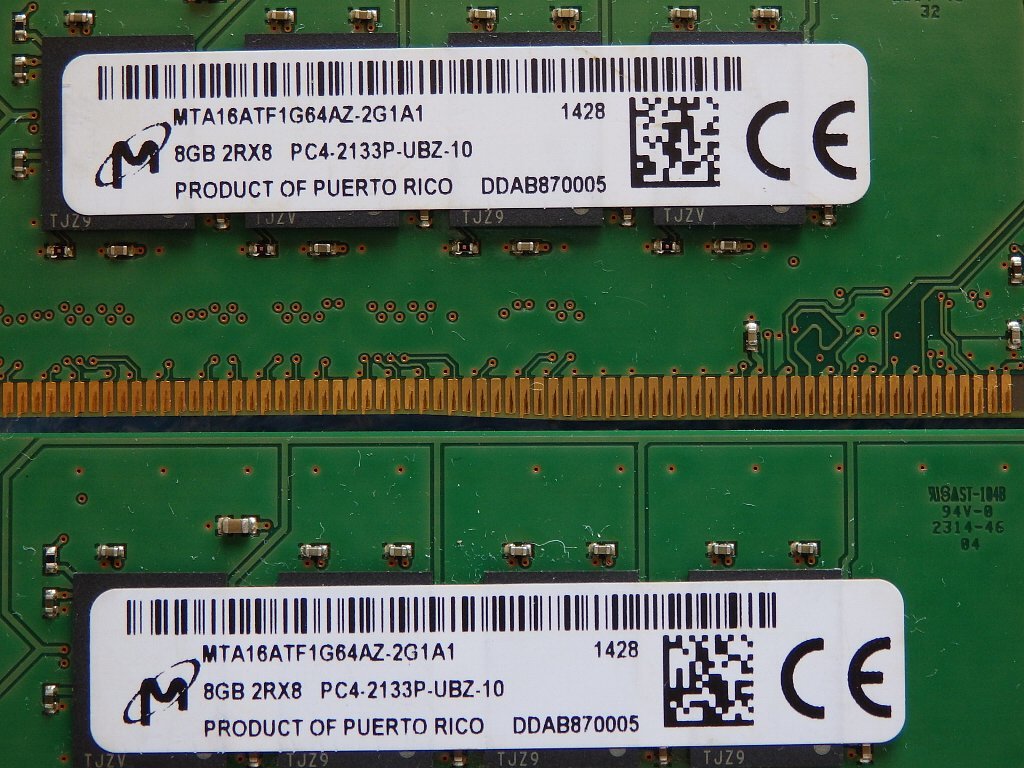 MicronTec/DDR4-2133/8Gb×2枚組＝16Gb/動作品/No4 【公式通販】