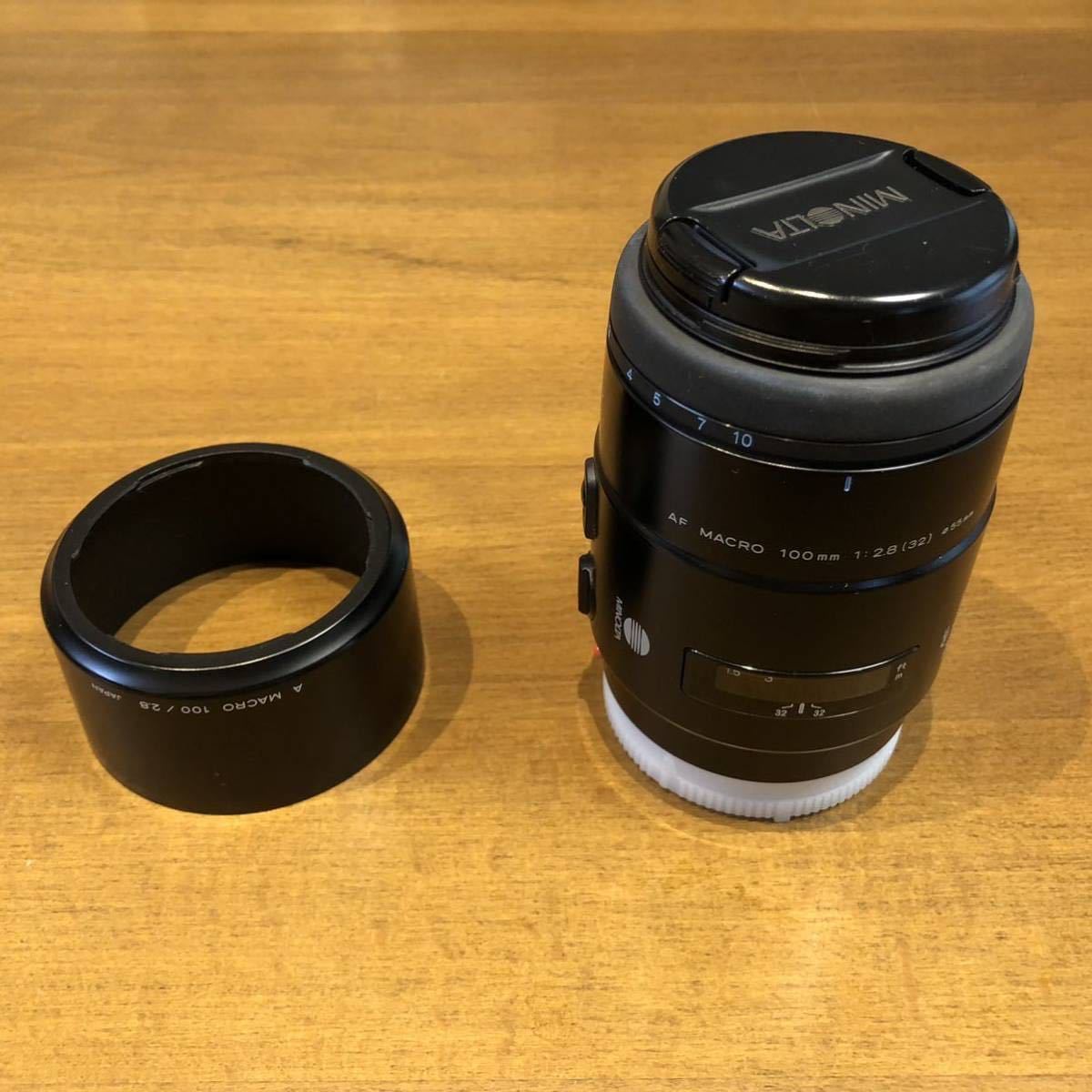 MINOLTA（SONY）MACRO レンズ AF100/2.8（フード有） 【公式通販】