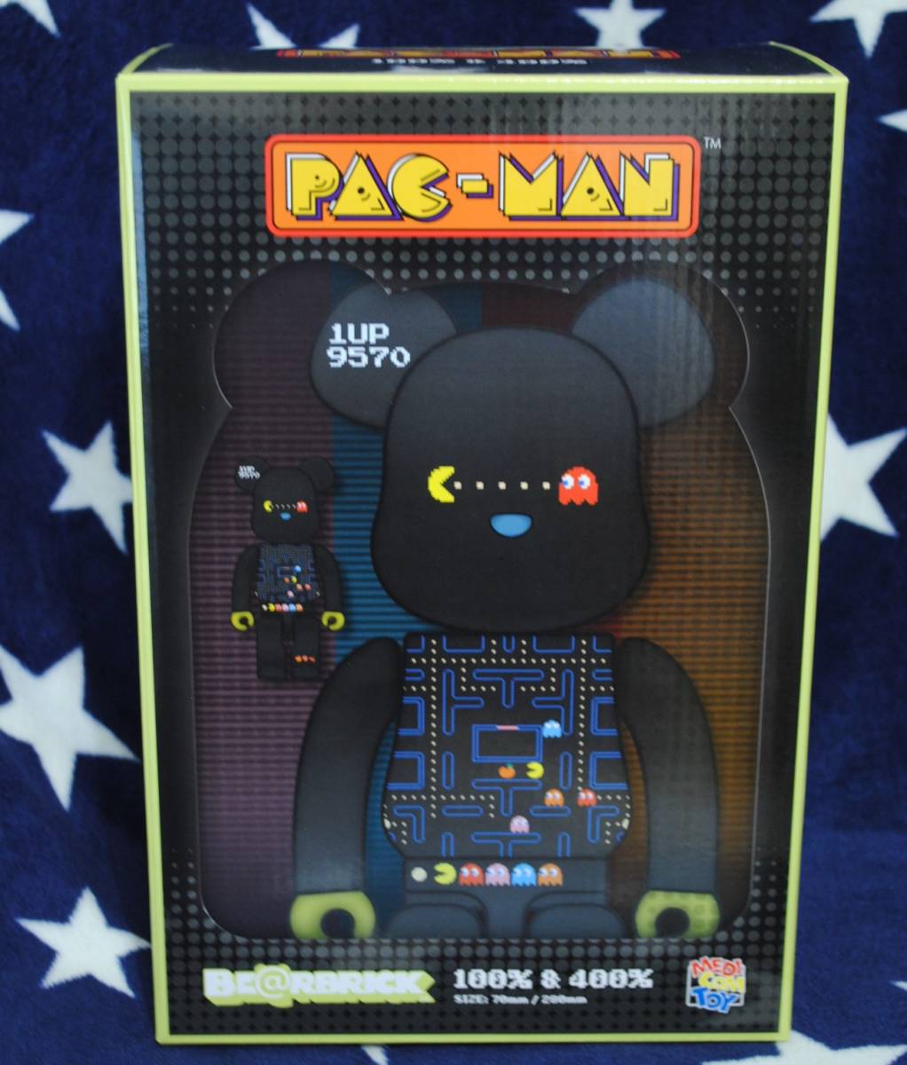 新品未開封◆BE@RBRICK PAC-MAN 100%＆400％◆ベアブリック パックマン 40周年記念