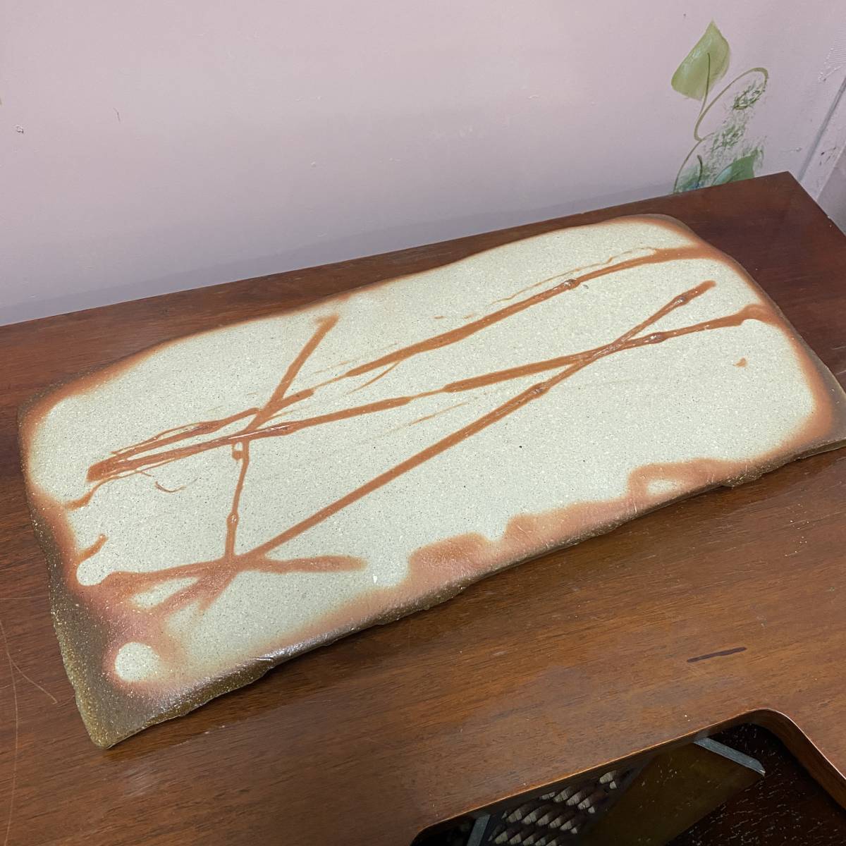 備前焼 永末隆平作 大皿長皿（304） 永末隆平作 備前焼 備前焼陶吉は