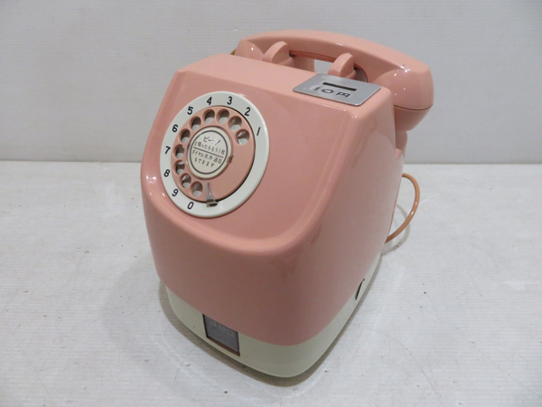 「レトロ　カワイイ　ダイヤル回線　赤黒　電話」 オルゴール ダイヤル回線 かわいい赤い電話 Y6551 昭和レトロ 日本電信