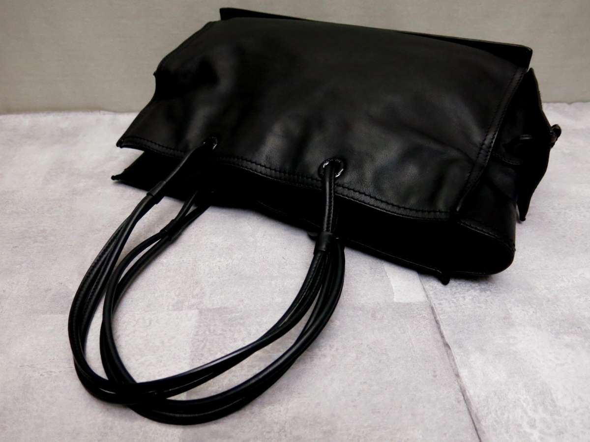 ロエベ LOEWE トートバッグ クラウン スタッズ ショッパー レザー 黒