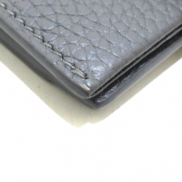 サンローラン ダークグレー レザー マネークリップ