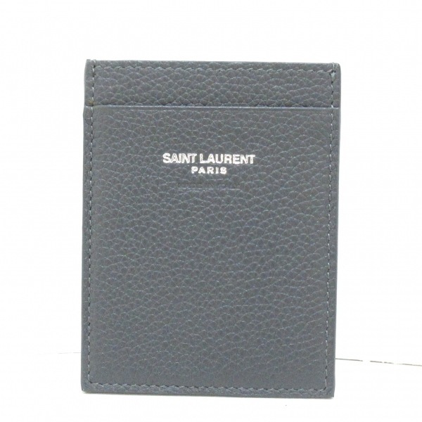 サンローラン ダークグレー レザー マネークリップ サンローラン ダークグレー レザー マネークリップ