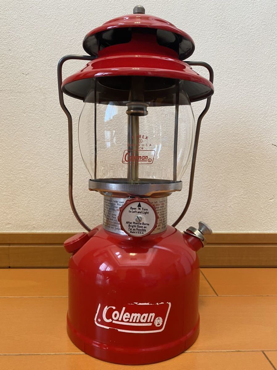 うさ出品 Coleman 200a 1974/1 メンテナンス済 コールマン 赤ランタン 200A 1974