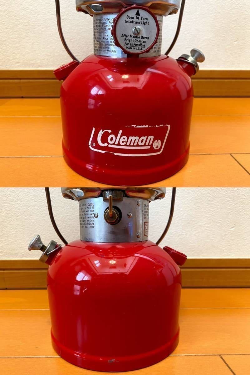 うさ出品 Coleman 200a 1974/1 メンテナンス済 コールマン 赤ランタン 200A 1974