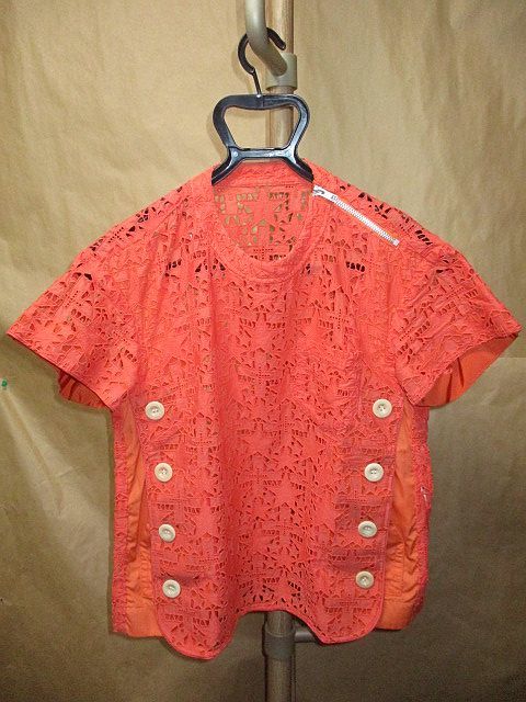 サカイ sacai 16SS スター レース ブラウス オレンジ 1(女性用)｜売買 